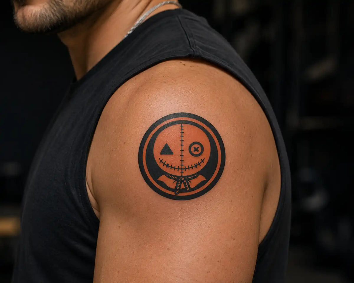 Sam: Orange Icon Temporary Tattoo